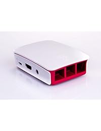 Raspberry-Pi raspberry-pi3-case oficial para Raspberry Pi (para uso con modelo B de Raspberry Pi 3 solamente), Rojo Blanco Paquete de 1