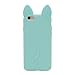 iPhone 6S Plus Case, MC Fashion KoKo Cat Cute 3D Cat Kitty Ears Protective Silicone Phone Case for iPhone 6S Plus & iPhone 6 Plus (Mint)