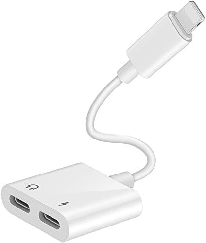 21最新版 Iphone イヤホン 変換ケーブル 2in1 Lightning 充電 同時 ライトニング 変換アダプタ 二股ライトニングケーブル 急速充電 通話可能 音楽調節