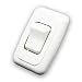 American Technology Components Single SPST On-Off Switch with Bezel, 12-Volt, for RV, Trailer, Camper (White) primary