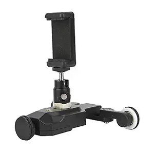 Motorized Electric Track Rail Slider, Foldable Dolly Rail Camera Slider Mini Size for Mobile Phone Camera for 4-6.4 Inch Wide Phone