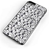 Black White Watercolor Snoopy Pattern iPhone 5C Case Black