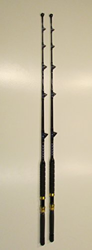 XCALIBER MARINE PAIR OF (2) TOURNAMENT SERIES 6' 50-80 lb SALTWATER TROLLING RODS