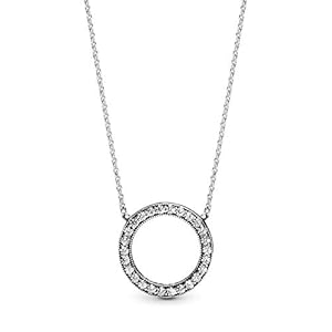 Pandora Jewelry Circle of Sparkle Cubic Zirconia Necklace in Sterling Silver, 17.7"