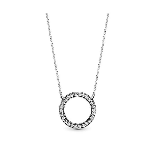 Pandora Jewelry Circle of Sparkle Cubic Zirconia Necklace in Sterling Silver, 17.7"
