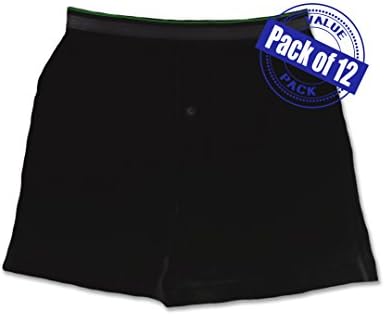Men's 12 Pack Cotton Boxer Sleep Shorts Super Value Pack (Small (28-30), 12 Pack - Black)