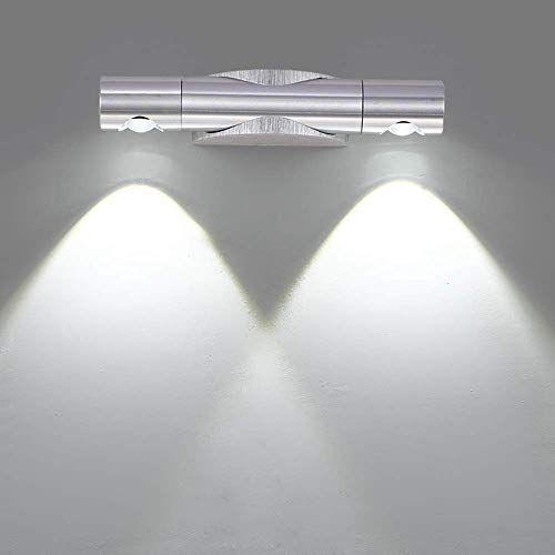 Modern Angle-Adjustable LED Wall Lamp - Up and Down Light, Mirror Front, Decorative Spot Lights, 6W Cool White