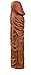 Long Style Penis Sleeve 7.87 Inch 70% Enlarger Ultra-Lifelike Fantasy X-Tensions Extender Extension Chastity Extension Cock Sleeves Dick Sock Reusable Condoms for Men -Brown-1 zgyad028753846188