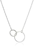 Sterling Silver with Two Circles Pendant Chain