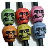 JOLLY STORE Skull Beads - 100pcs Gothic Charms For Jewelry Making