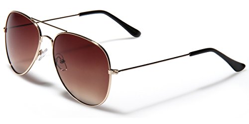 Unisex Classic Aviator Sunglasses - Metal Frame