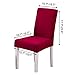 Ogrmar 4PCS Stretch Removable Washable Dining Room Chair Protector Slipcovers/Home Decor Dining Room Seat Cover (Wine Red)
