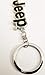 Jeep Black Letter Chrome Metal Keychain Solid Premium