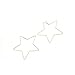 Star Hoop Earrings Large Geometric Dangle Hoops Earrings Gold Plated Fashion Earrings for Women