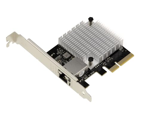 KALEA-INFORMATIQUE PCIe 10 Gigabit Ethernet 1-Port RJ45 10G Netzwerk-Controller-Karte mit AQUANTIA AQC107S-T1 Chipsatz. Low und High Profile.