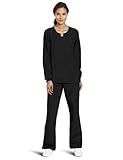 WonderWink Women's Scrubs Four Way Stretch Sporty Snap Jacket, Black, XX-Large