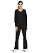 WonderWink Women's Four Way Stretch Sporty Snap Jacket, Black, Small