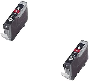 Office Mountain 2-Pack Compatible Red Ink Cartridge Canon CAN-CLI-8R for PIXMA Pro 9000 | Rated for 280 pages