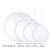 16 Pieces White Round Hanging Paper Lanterns for Parties, Birthdays, Weddings, and Events -Included Sizes of 4