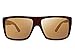 Treehut Ebony Wood Sunglasses for Men and Women - 54mm Lens Retro Square Sun Glasses with UV Protection for Fishing, Driving, Walking - Wood Frame Sunglasses for Men with Gift Box