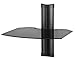 Omnimount Tria 1 B 1-Shelf Wall Furniture - Black/Dark Glass