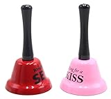 HYPYRANOW 2 Pack Ring for Funny Red & Adorable Kiss Bell Cute Party Toy - Great Creative Novelty Funny St Patrick's Day Gifts & Hilarious Valentines for a Party