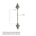 BodyJ4You Industrial Barbell Tribal Arrow Surgical Steel 14G Cartilage Earring
