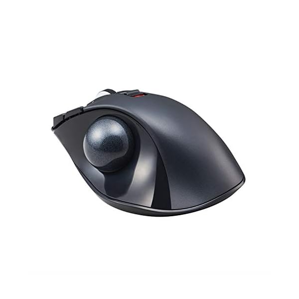 ELECOM-24GHz-Wireless-Thumb-operated-Trackball-Mouse-6-Button-Function-with-Smooth-Tracking-Precision-Optical-Gaming-Sensor-M-XT3DRBK Elecom Trackball Mouse 2.4GHz Wireless Thumb Control Sculpted Ergonomic Design 6-Button Function, Smooth Tracking…