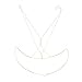Defiro Crossover Harness Body Chain Thin Beach Bikini, Gold-1, Size No Size