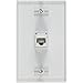 BUYER'S POINT Cat6 Female-to-Female Wall Plate | UL Listed, 1 Port with an Easy Install Low Voltage Mounting Bracket, Perfect for High Speed Data Connection at Work or Home (White) — 1 Pack