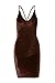 Dreamtravel Womens New Arrival Velvet V-Neck Backless Party Nightclub Vacation Slip Dress