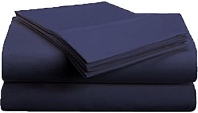 Thread Spin Hotel Collection 800 Thread Count Egyptian Cotton 18" inches Deep Pocket Sateen Cal King 4 Piece Sheet Set Navy Blue