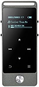 AGPTEK M20 8GB Mini MP3 Player(Expandable Up to 64GB), Lossless Sound Touch Button Metal Music Player with FM/Voice Record,Black