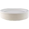 Good Life Bagasse Paper Plates - Extra Strength White Disposable Plates - 50 Pack 9" Party Plates - Biodegradable and Compostable in Home Compost - The Ideal Disposable Tableware