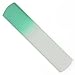 Genuine Czech Teal Green Crystal Glass 6 1/4 inch Spa Bar Slab Foot File