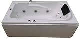 MADONNA Bonn Acrylic Bath Tub with Jacuzzi Massage and Back Massager System - White