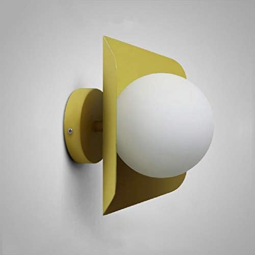 GLBS Modern Bedroom Bedside Lamp Wall Lamp Creative Indoor Living Room Aisle Sconce Nordic E27 Glass Iron Art Wall Light Simple Stairs Study Lighting Fixture Commercial Household Lighting Decoration