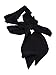 Annys Skinny Silky Solid Tie Scarf (Black)
