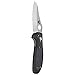 Benchmade - Mini Griptilian 555HG Knife, Sheepsfoot Blade, Plain Edge, Black Handle , Satin Finish