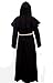 Cos2be MEDIEVAL PRIEST MONK ROBE-Hooded Cap Cloak for Wizard Sorcerer (M/Black)