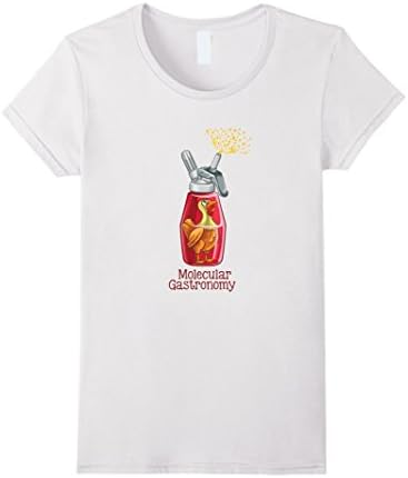 Women's Chef's T-Shirt Molecular Gastronomy Medium White