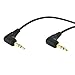 6 inch 3.5mm Male Right Angle to 3.5mm Male Right Angle Gold Stereo Audio Cable, Nylon Reinforced, Premium Quality Cable
