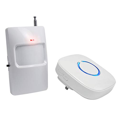 SadoTech Wireless PIR Motion Sensor Doorbell Operating at 500-feet Range with Over 50 Chimes, White