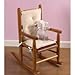 Babydoll Bedding Heavenly Soft Childs Rocking Chair Cushion, Minky Ecru