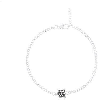 Retro Sea Turtle Anklet Ankle Bracelet Foot Chain Accessories Jewelry for Women and Girls(Silver) JL-114