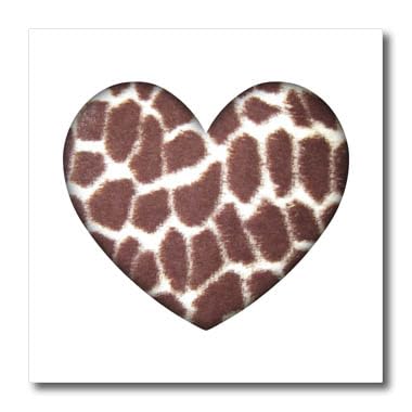 3dRose ht_38475_2 Giraffe Print Heart Animals Nature Art Iron on Heat Transfer…