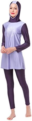 SMWOOD Women' Full Cover Muslim Swimwear Modest Burkini Swimsuit Islamic Swimming Costumes