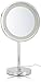 Jerdon HL1015CL 9.5-Inch LED Lighted Vanity Mirror with 5x Magnification, Chrome Finish