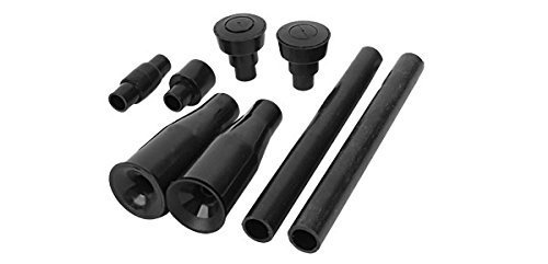 Yohii One Set Plastic Garden Waterfall Fountain Nozzle Head Set 4 Shapes Black