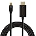 CableCreation Active Mini DP to HDMI Cable 6ft, Mini DisplayPort (DP1.2/Thunderbolt) to HDMI, 4K x 2K & 3D Audio/Video, Eyefinity Multi-Screen, Compatible with MacBook Pro, iMac 1.8 M/Black